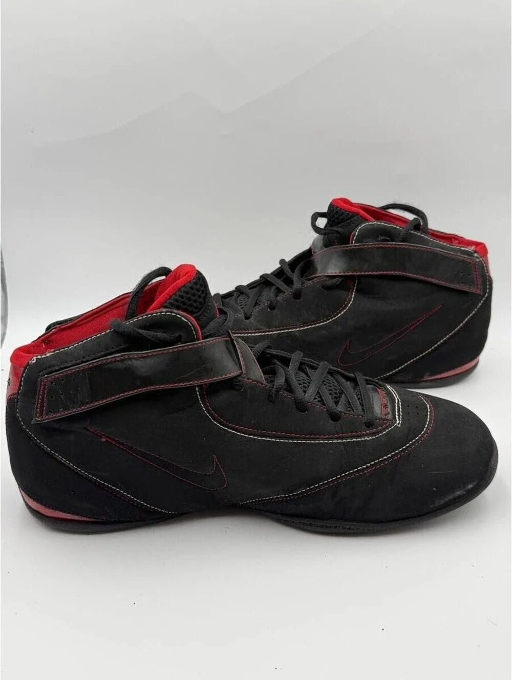 Nike Zoom Uptempo Challenge 316968-061 Black Red Basketball Shoes Men US 11